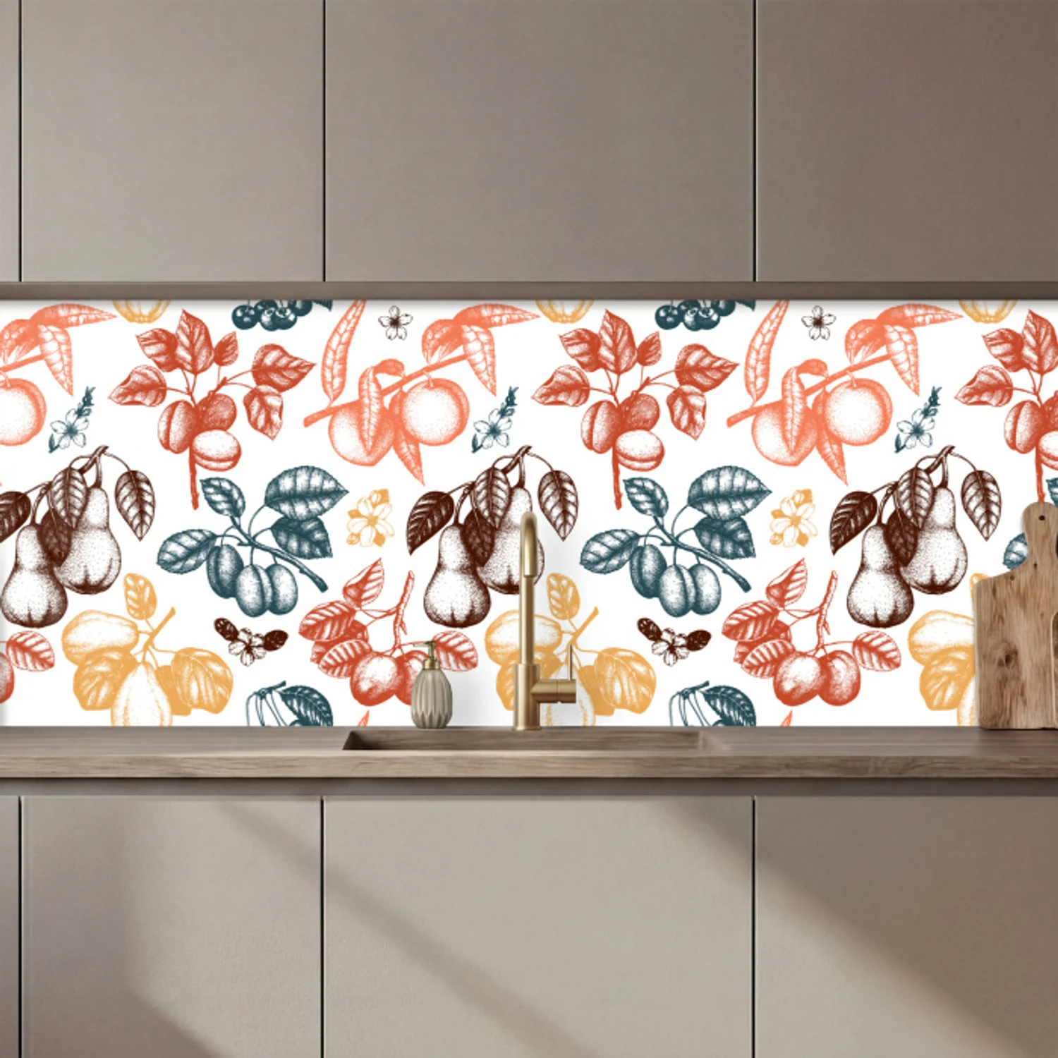 Fruit - Vintage - Boom - Design keuken achterwand 2 middel 871 zz_3dshopping
