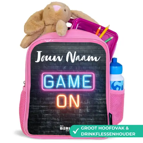 Game - Neon - Muur Kinderrugzak - Roze middel -inhoud_NL