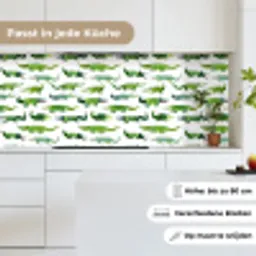 krokodillen - Speels - Groen keuken achterwand 2 middel 871 -sfeer4_DE