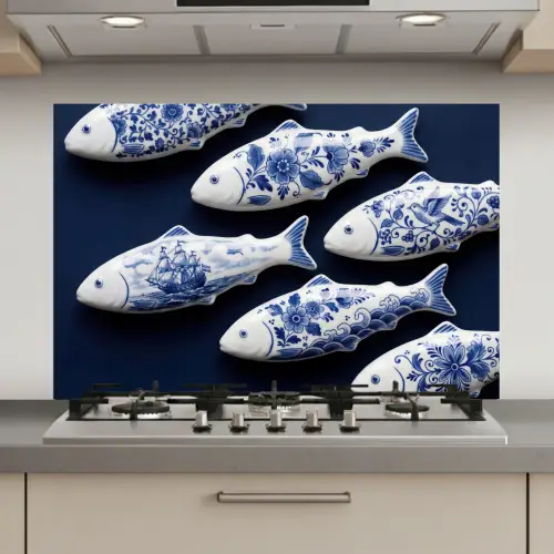 Vissen - Delfts - Blauw - Keramiek keuken achterwand spatscherm klein -3d_website