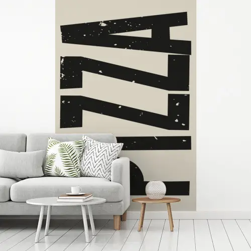 Pizza - Decoratie - Japandi - Vintage fotobehang vinyl groot -woonkamer