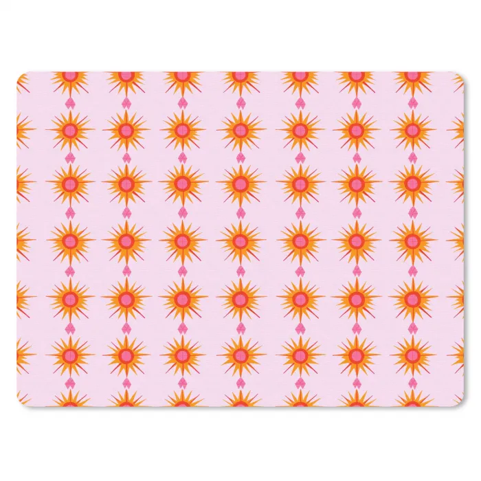 Zon - Motief - Roze muismat rubber klein 262 -3d
