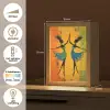 Dansen - Vrouwen - Verfstructuur Light Box met kabel (Tafellamp) klein -USP_NL
