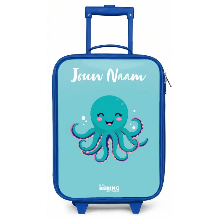 Octopus - Water - Blauw Kinderkoffer - Blauw klein -zz3dotto