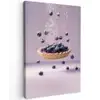 Eten - Taart - Bessen - Blauw Tuinposter op houten frame 2 cm dik klein -3d