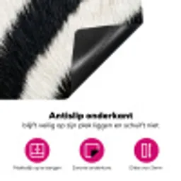 Zebra - Vacht - Klassiek - Zwart - Wit Inductie beschermer vinyl 3mm klein -wsfeer4_website