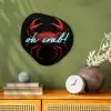 Krab - Rood - Neon - Quote Wandcirkel Organisch Forex 3mm klein -sfeer2