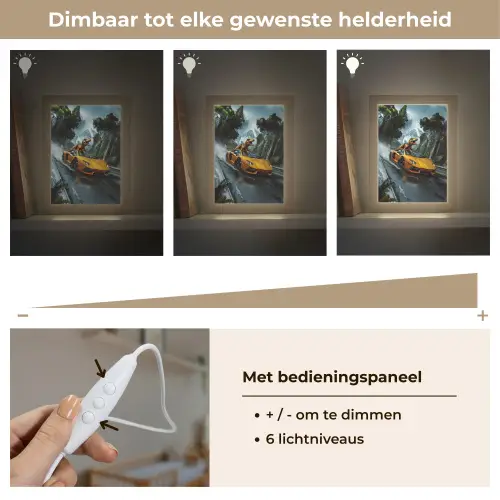 T-Rex - Auto - Regenwoud Light Box met kabel klein -USP_dimbaarNL