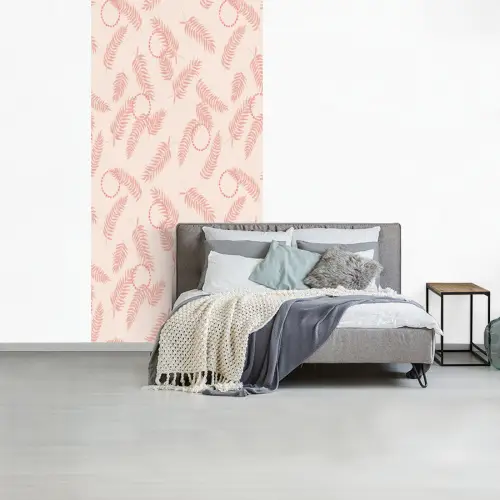 Roze - Veren - Patroon fotobehang vinyl groot 64 -slaapkamer