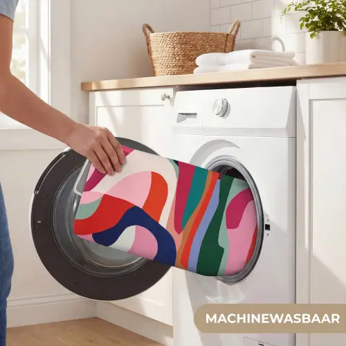 Vormen - Bochten - Kleurrijk - Abstract Badmat klein -USP_WasbaarNL