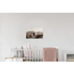 Berglandschap - Meer - Bergen - Vallei - Klassiek Muursticker klein -kinderkamer