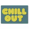 Chill out - Geel - Blauw Placemat vinyl groot -zzsfeer1_Kitchenyeah-website