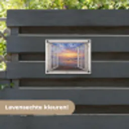 Zonsondergang aan zee tuinposter los doek klein -sfeer3