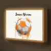 Voetbal - Abstract - Oranje - Verfspatten Light Box met batterij (Wandlamp kind) middel -z3d_website