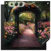 Doorkijk - Bloemen - Pad - Natuur - Kleurrijk Inductie beschemer met haakjes middel -3d