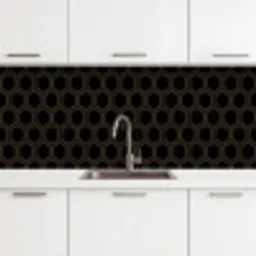 Zwart - Goud - Zeshoek keuken achterwand 2 middel 871 -3d