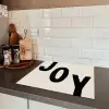 Kerst - Quote - Joy - Zwart - Feestdagen Inductie beschermer vinyl 3mm middel -sfeer3