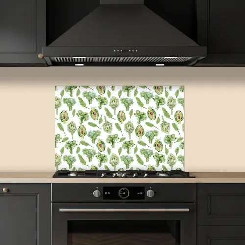 Groene - Groente - Broccoli - Artisjokken keuken achterwand spatscherm klein 900 -sfeer1