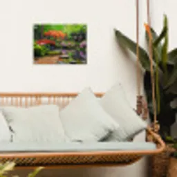 Kleurrijke Japanse Tuin tuinposter los doek klein -sfeer7