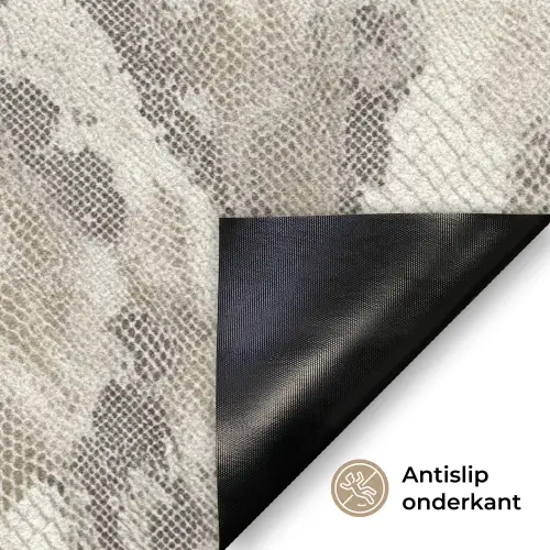Slang - Patroon - Taupe Deurmat klein 898 -antislip_NL