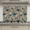Pauw - Bloemen - Blauw keuken achterwand spatscherm klein 900 -3d_website
