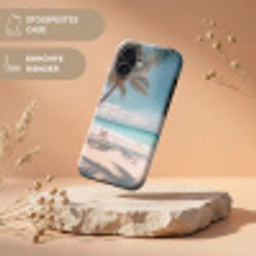Palmboom - Schommel - Strand - Lucht Toughcase MagSafe Apple iPhone 17 klein -USP_RandenV_DE