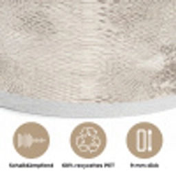 Slang - Patroon - Beige Akoestische PET Vilt - Rond klein 838 -closeup_DE