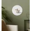 Badeend - Minimalistisch - Wit Wandcirkel kunststof plaat 5mm dik klein -sfeer3