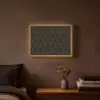 Zwart - Goud - Bloemenkern Light Box met batterij (Wandlamp) middel 907 -sfeer4