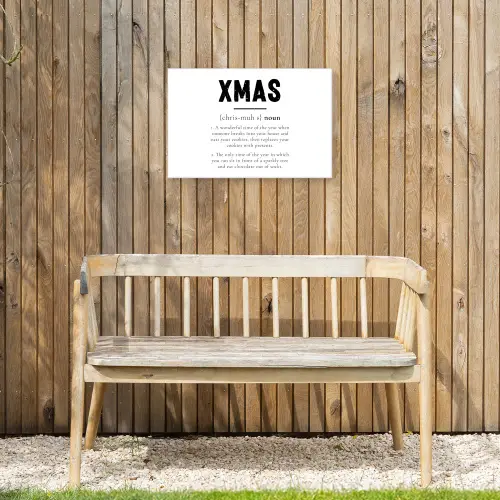 Kerst - Wit - Xmas - Quotes - Feestdagen Tuinposter op houten frame 2 cm dik klein -sfeer4
