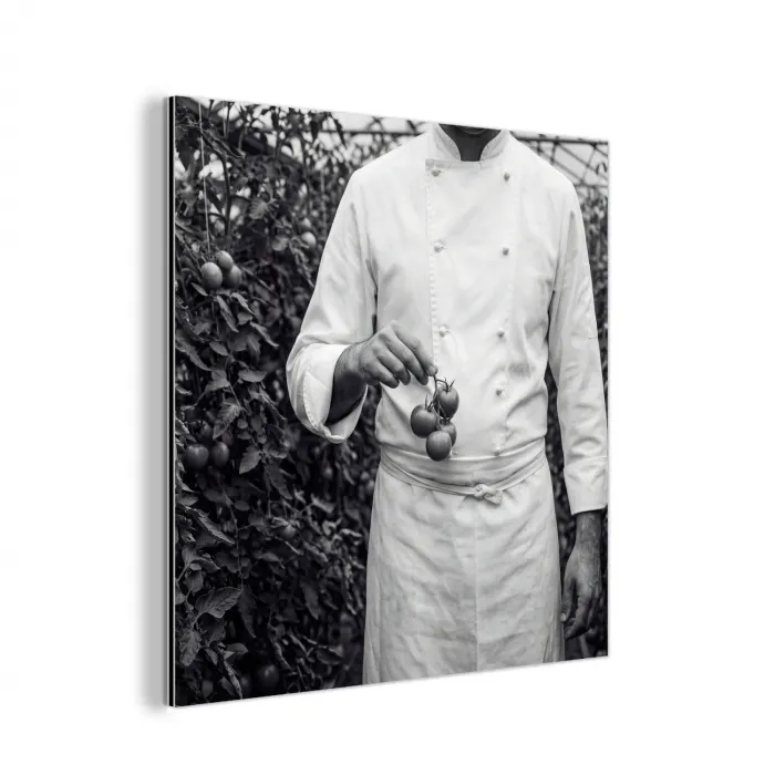 Tomaten - Chef - Zwart - Wit aluminium wit klein -3d