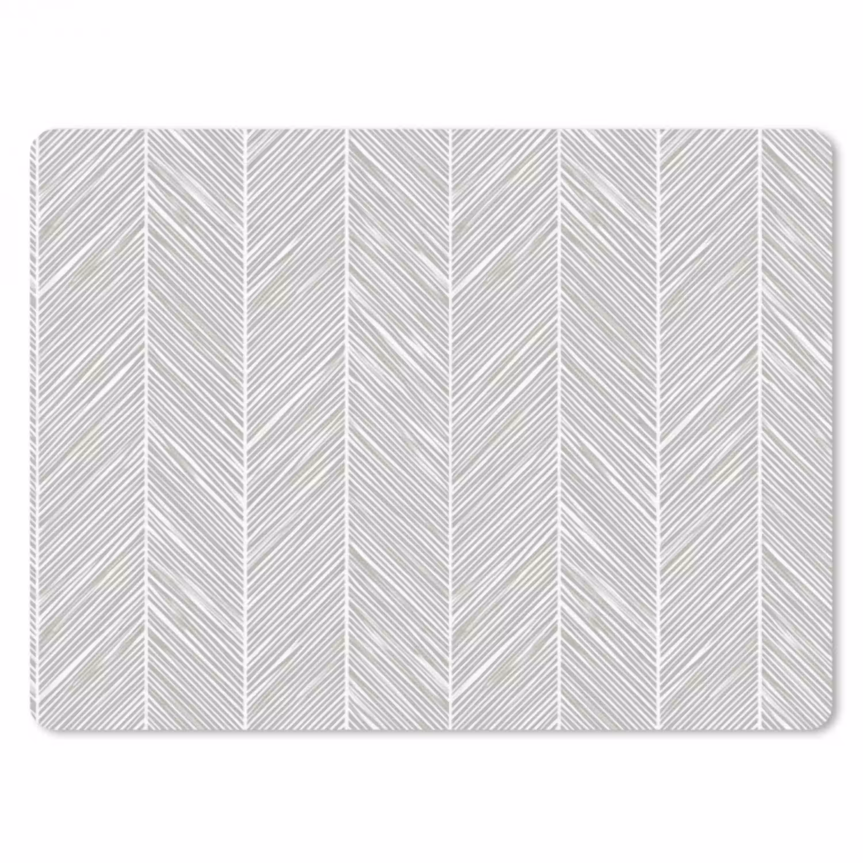Klassiek - Visgraat - Grijs muismat rubber klein 262 -3d