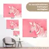 Zebra - Pink - Verf tuinposter los doek klein -Xsfeer9_DE
