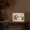 Kerstsfeer - Landelijk - Rood Light Box met kabel (Tafellamp) klein -sfeer4