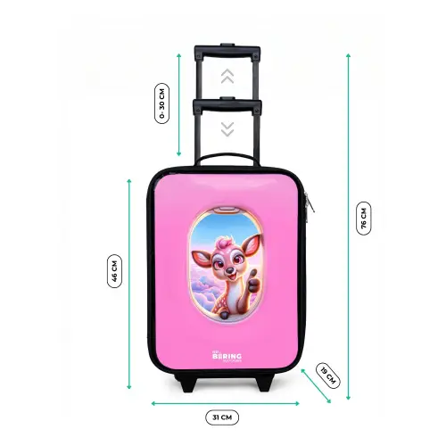 Hert tussen de wolken Kinderkoffer - Zwart klein -productfoto_formaten