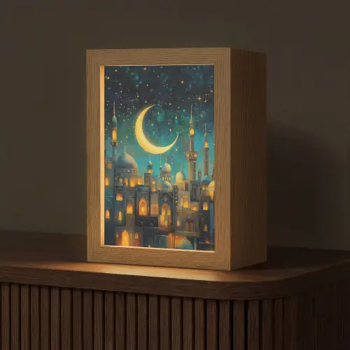 Islamitisch - Moskee - Ramadan - Islam Light Box met kabel (Tafellamp) klein -z3d_website