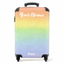 Pastel regenboog NBS - Handbagage koffer - Kinderen Unisex middel -productfoto_recht