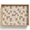 Blok - Patroon - Bruin Dienblad Rechthoek middel 911 -z3d_shopping