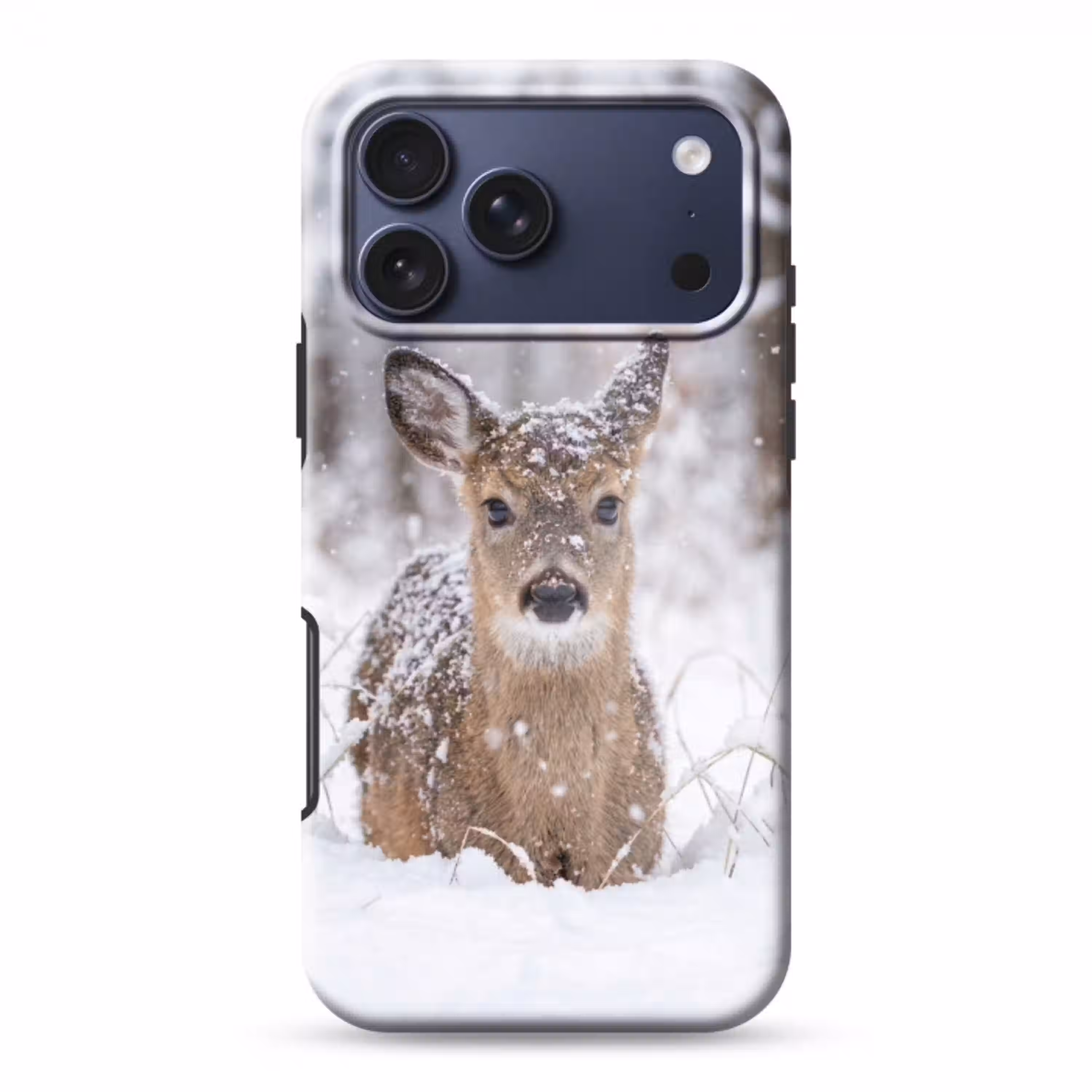 Hert - Sneeuw - Bos - Dieren - Vertederend Toughcase MagSafe Apple iPhone 17 Pro Max klein -3d