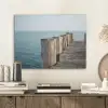 Houten steiger - Helderblauwe lucht PET vilt klein -sfeer1