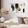Goud - Rechthoeken - Cirkels - Abstract Wandkleed katoen klein -sfeer1