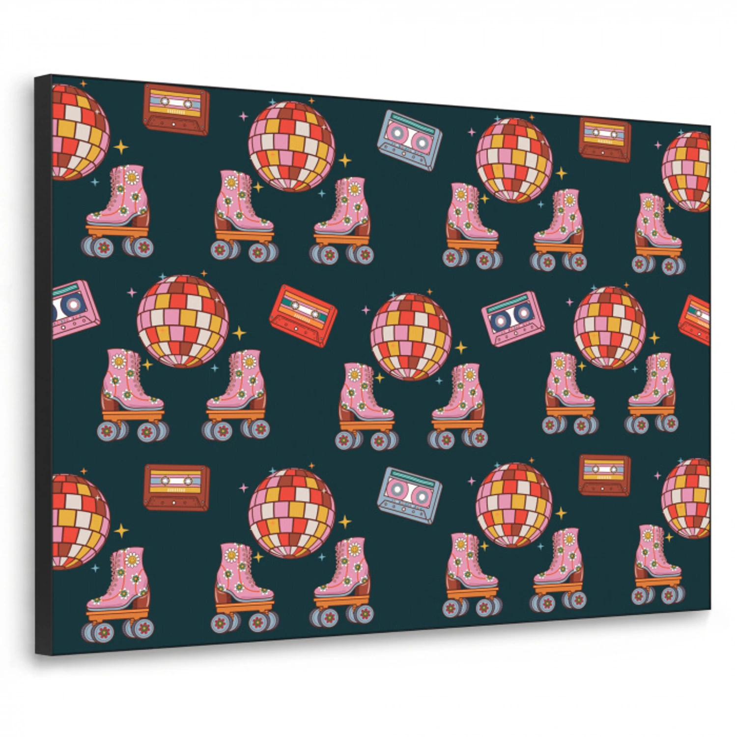 Rolschaatsen - Patroon - Disco Textielframe - compleet frame klein 947 -3d