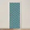 Symmetrisch - Patroon - Blauw deurposter klein 289 -3d_beige