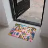 Kleurrijk - Roze - Oranje - Geel - Bloemen Deurmat klein -sfeer5