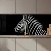 Zebra - Dier - Zwart keuken achterwand 2 middel zz_3dshopping