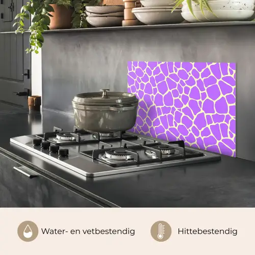 Paars - Vlekken - Geel - Pastel keuken achterwand spatscherm klein 900 -usp_NL