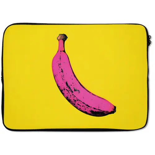 Banaan - Grafisch - Geel laptophoes neopreen klein -zkaufland3dotto