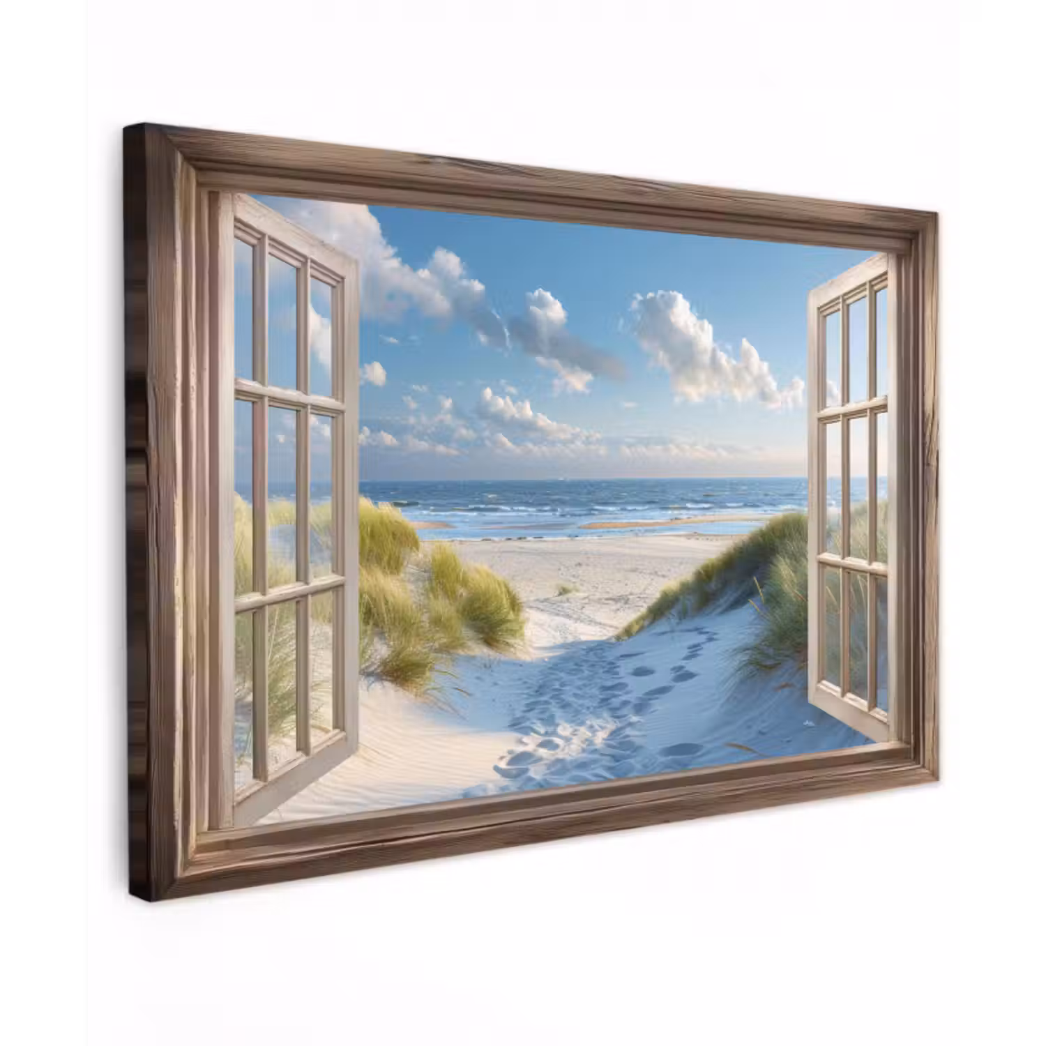 Buiten canvas - Doorkijk - Strand - Raam - Duinen - Zee