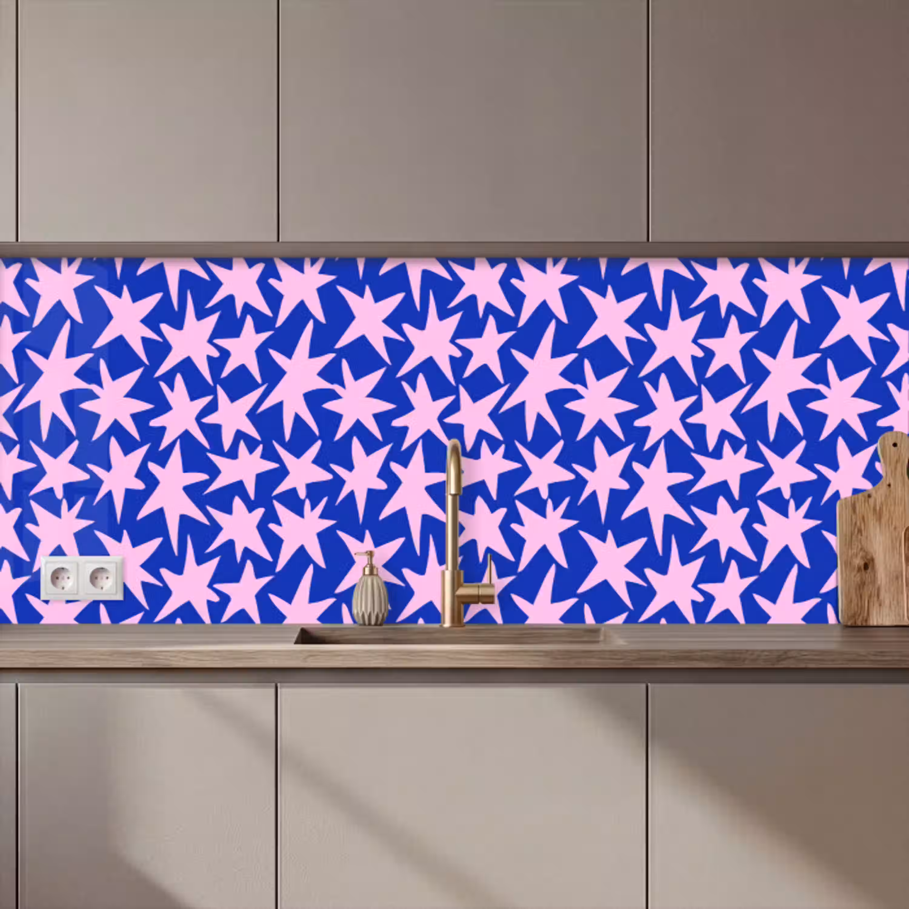 Modern - Sterren - Blauw keuken achterwand 2 middel 871 zz_3dshopping