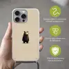 Beer - Donkerbruin - Minimalistisch Hoesje iPhone 16 Pro Max met koord klein -sfeer2_NL